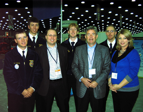 Left to right: Trenton Bemis, Connor Rose, Brian Young, Riley James Schwader, Greg Mills, Ross Crabill, and Lynn Byington